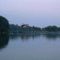 Lake Zamkowe, evening mist, Валч