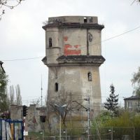 Kolejowa wieża ciśnień-2011 rok - widok z ulicy Mlodzowskiej, Радомско