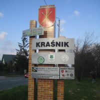 Rogatka Kraśnika / Ortsschild von Kraśnik / Sign of Kraśnik, Красник