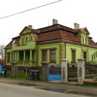 Zielony budynek przy niebieskim śmietniku, Кедзержин-Козле