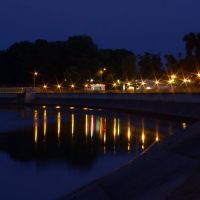 Kędzierzyn-Koźle - Odra river at night -Odra nocą, Кедзержин-Козле