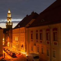 Opole - widok na Muzeum Śląska Opolskiego o zmierzchu, Ополе