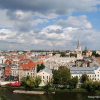 Opole, widok z wieży Piastowskiej, Ополе