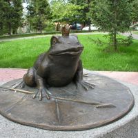 Sculpture of The Frog Princess - character of Russian folk tales, Абакан