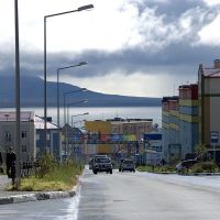 View down to Otke street, Анадырь