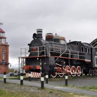 Steam locomotive on Retro square, Лангепас