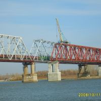 Строительство моста, Камень-на-Оби