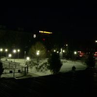 Ночь возле завода Алтайвагон, Новоалтайск