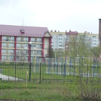 Новый санаторий РЖД и старая башня, Новоалтайск