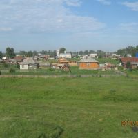 Вид с железной дороги на церковь, Тальменка
