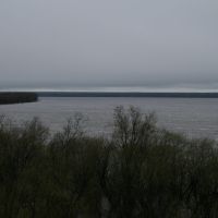 Северная Двина у Красноборска. Вид в сторону Верхней Уфтюги., Красноборск