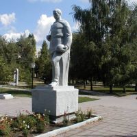 памятник воинам ВОВ возле больницы, Алексеевка