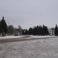 Russia, Bryanskaya oblast. Sevsk. Central square., Севск