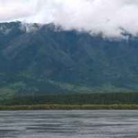 Panoramic exposure of Severomuisky mountain ridge, Гусиное Озеро