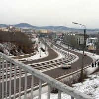 Вид с моста на улицу Балтахинова, Улан-Удэ