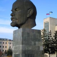 Giant Head of Lenin, Ploshchad Sovietov, Ulan Ude., Улан-Удэ