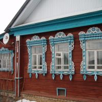 Windows of house #13 in Profsoyouznaya street, Петушки