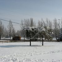 Сквер в 9 микрорайоне. Winter in the city., Кириллов