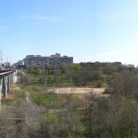 Panorama . Мост через реку Царица.Весна., Волгоград