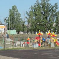 Детская площадка на стадионе., Рудня