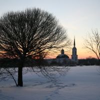 Зимний пейзаж с церковью., Череповец