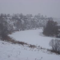 вид на Пильну из парка(зимой), Пильна