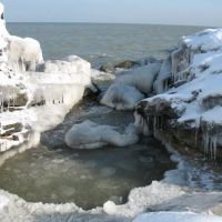 Каспий зимой, Махачкала