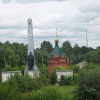 Палех, часовня Александра Невского и монумент памяти героев Великой отечественной войны, Палех