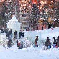 City snow hill, Саянск