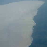 Lake Baikal in April from a Plane, Байкал