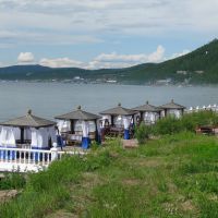 Вид на поселок Никола, Байкал