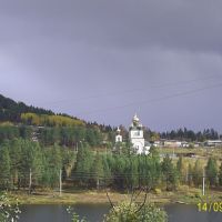 Вид на церковь из 7-5, Железногорск-Илимский