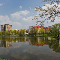 Spring Kaliningrad Schloβteich  - Весенний Калининград Замковый пруд., Кёнигсберг