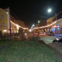 Ночной вид на улицу Московская, Гусев
