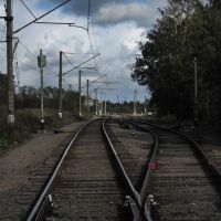 Железнодорожные пути на въезде в Зеленоградск., Зеленоградск