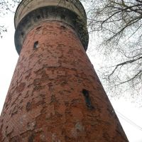 An old water tower in Polessk, Полесск