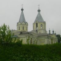 Лихославль.Успенская церковь из окна поезда., Лихославль