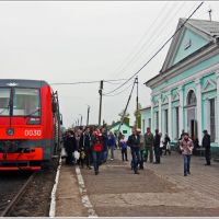 Вокзал в Нелидово и прибытие поезда, Нелидово