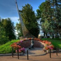 Памятник Циолковскому / Tsiolkovsky monument in the town of Borovsk., Боровск