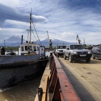 Ferry over Kamchatka river, Ключи