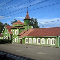 Medved Gora (Karhumäki) Station -  View from Train Window, Медвежьегорск