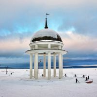 Петрозаводск. Ротонда на набережной зимой, Петрозаводск