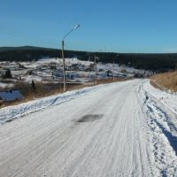 Дорога ведущая из посёлка-The road leading from the village, Белогорск