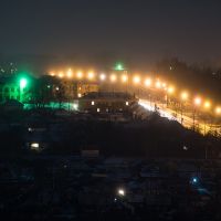 ул. Суворова ночью, Ленинск-Кузнецкий