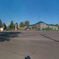 Перекрёсток пр-кта Шахтёров и ул. Комсомольской, панорама на 360°, июнь 2013, Прокопьевск