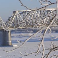 зимний вид на мост через Вятку, Котельнич