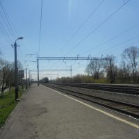 ВЛ-80 проходит по ст. Фаленки.  25 kV AC locomotive VL80 in Falenki, Фаленки