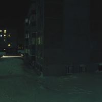 Панорама из окна, Гоголя 7, двор, ночь, Воркута