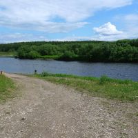 Здесь Ухта впадает в Ижму :: Here the river Ukhta runs into the river Izhma, Сосногорск