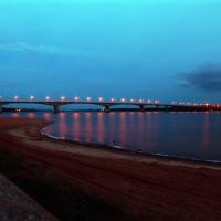 Мост с пляжа, Кострома